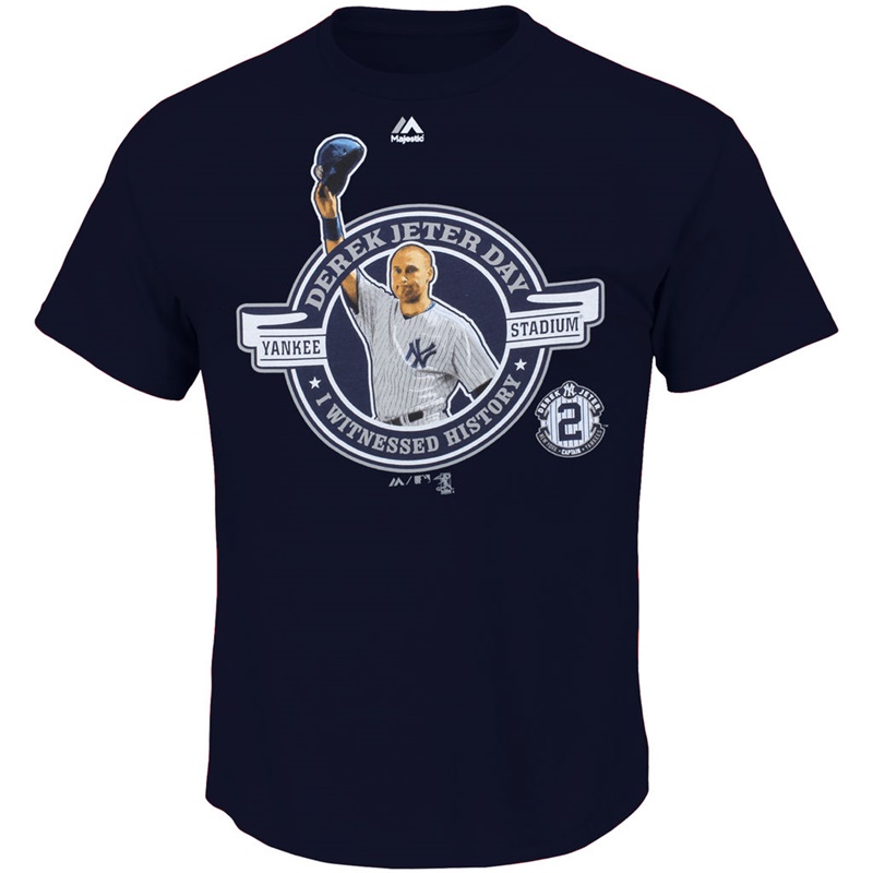 Men New York Yankees Derek Jeter #2 Navy Final Season I Witnessed History T-Shirt