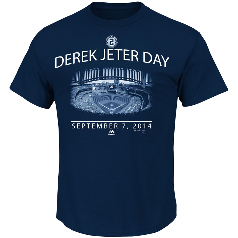 Men New York Yankees Navy Derek Jeter Day T-Shirt