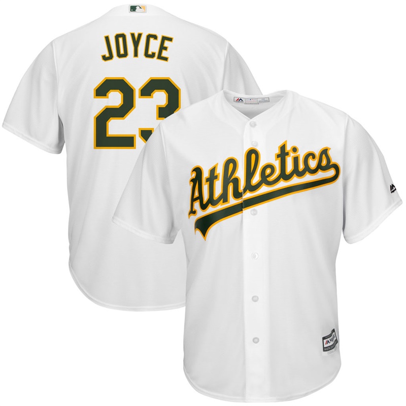 Men Oakland Athletics #23 Matt Joyce Replica Home White Cool Base Jersey