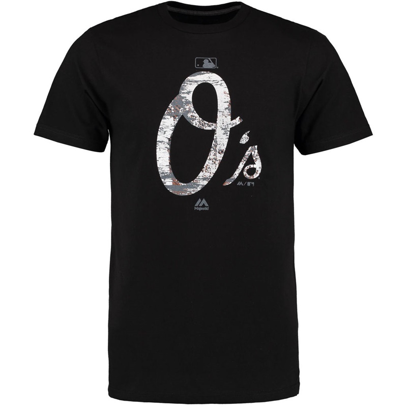 Baltimore Orioles Black Clubhouse Fashion Foil T-Shirt -  Men