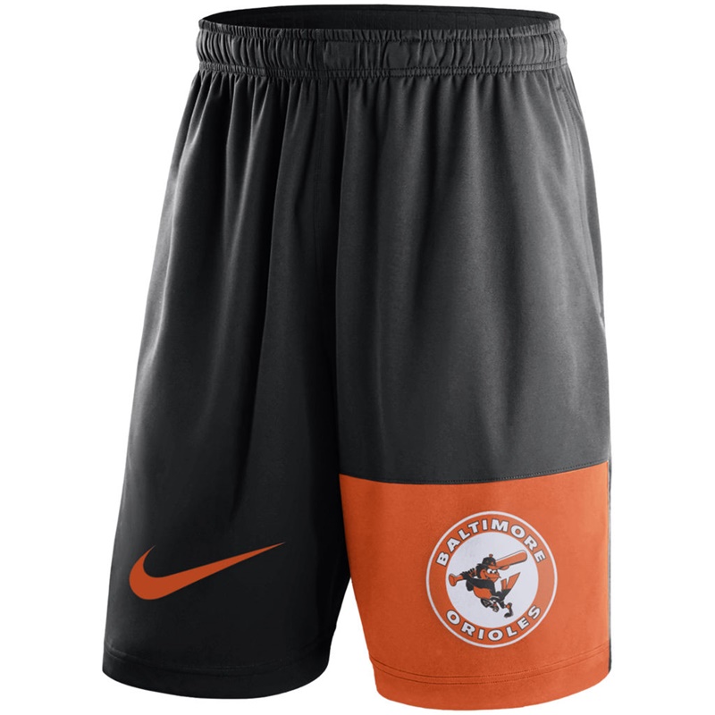 Men Baltimore Orioles Black Cooperstown Collection Dry Fly Shorts