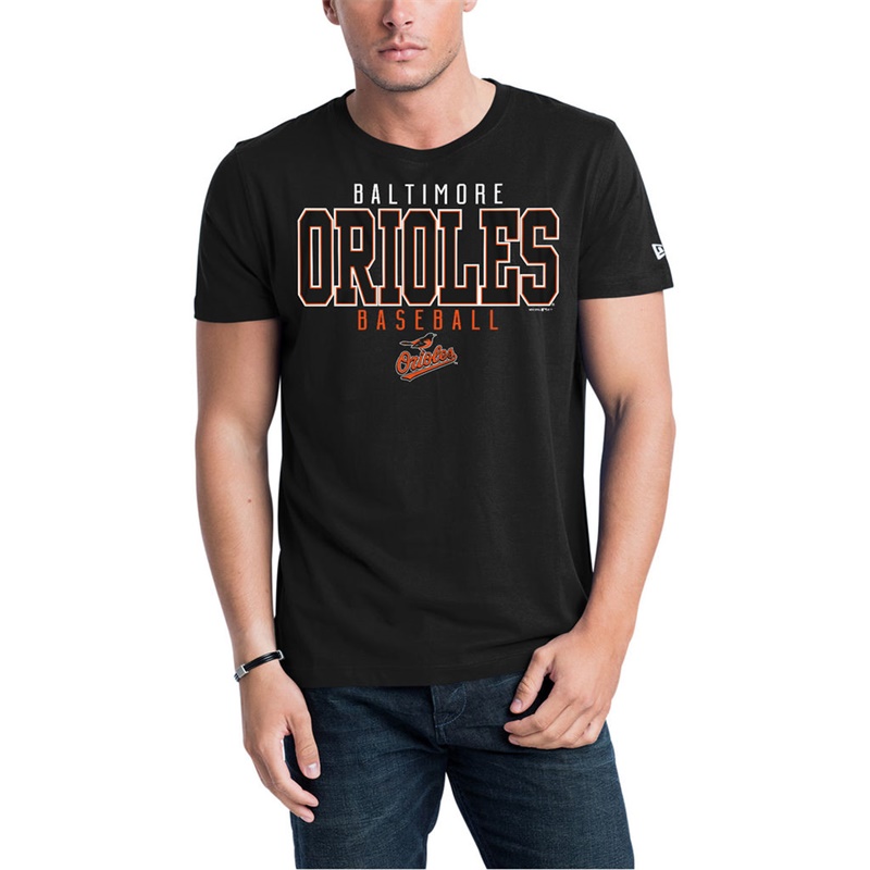 Men Baltimore Orioles Black Jersey T-Shirt