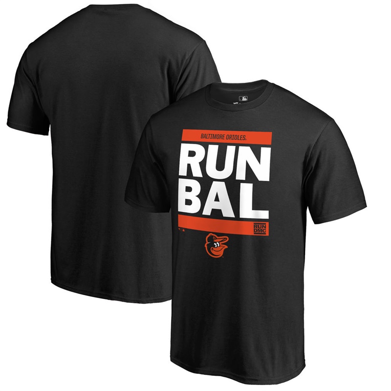 Men Baltimore Orioles Black RUN CTY T-Shirt