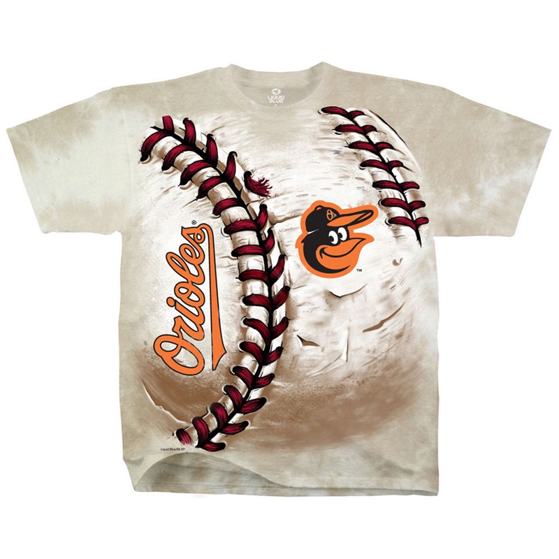 Men Baltimore Orioles Hardball Tie-Dye Cream T-Shirt