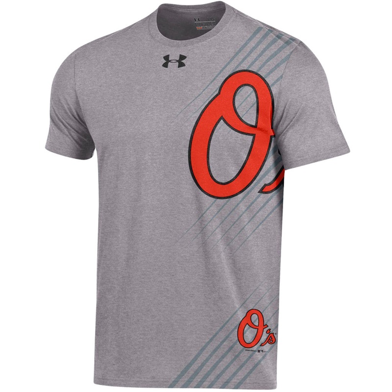 Men Baltimore Orioles Limitless Logo Tri-Blend Gray T-Shirt