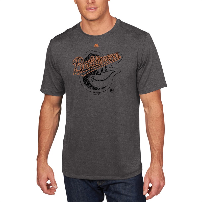 Men Baltimore Orioles Gray Razoredge T-Shirt