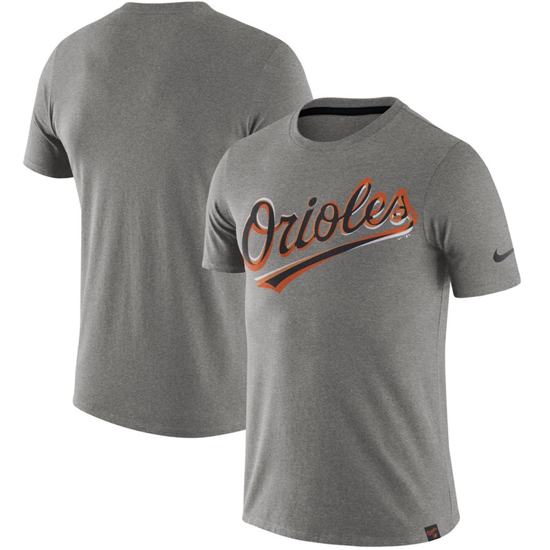 Men Baltimore Orioles Heathered Gray Marled T-Shirt