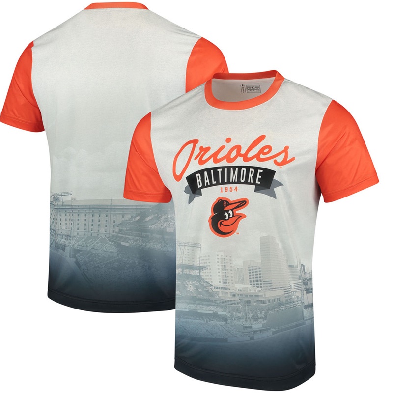 Baltimore Orioles Orange Outfield Photo T-Shirt -  Men