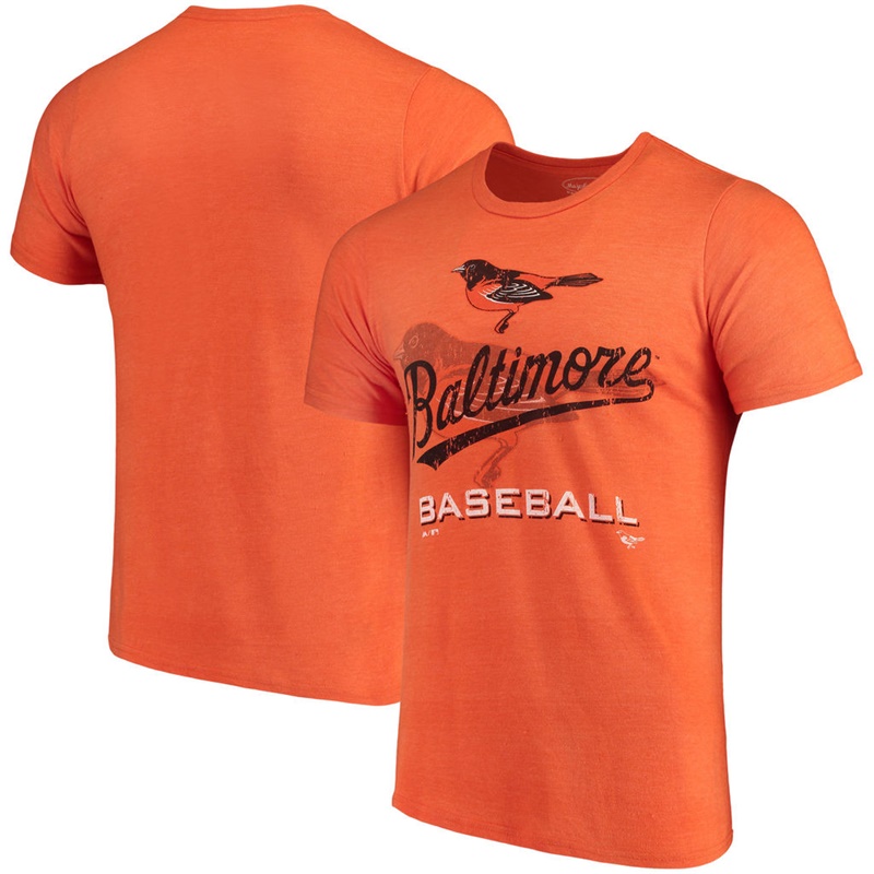 Men Baltimore Orioles Orange Visionary Tri-Blend T-Shirt