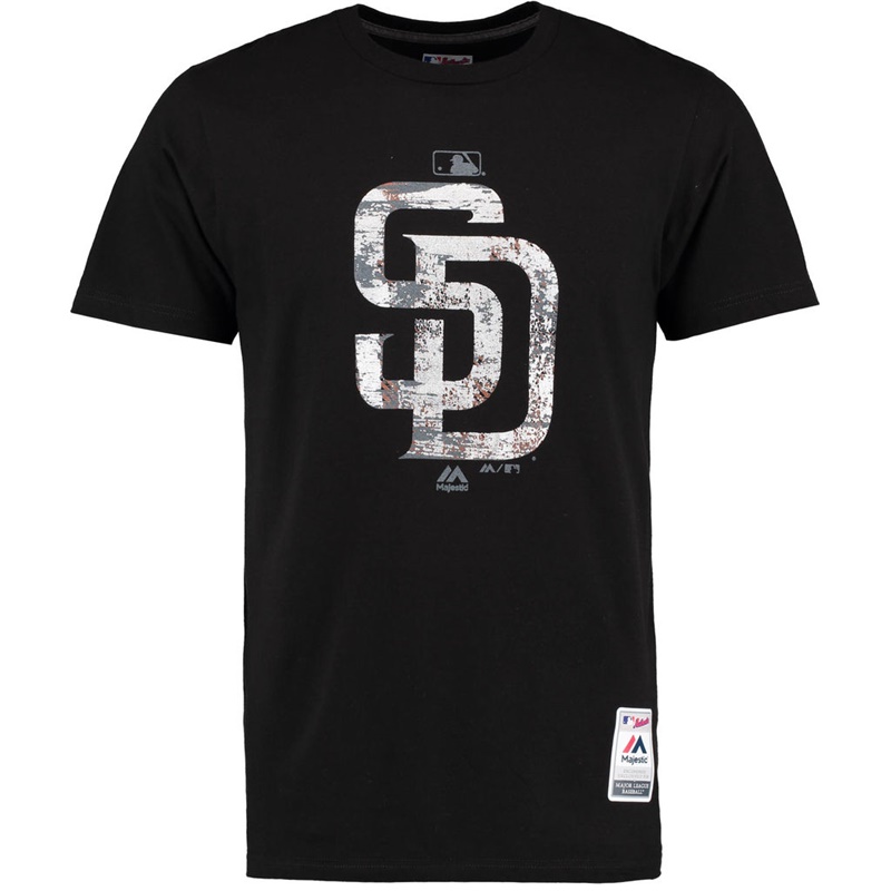 San Diego Padres Black Clubhouse Fashion Foil T-Shirt -  Men