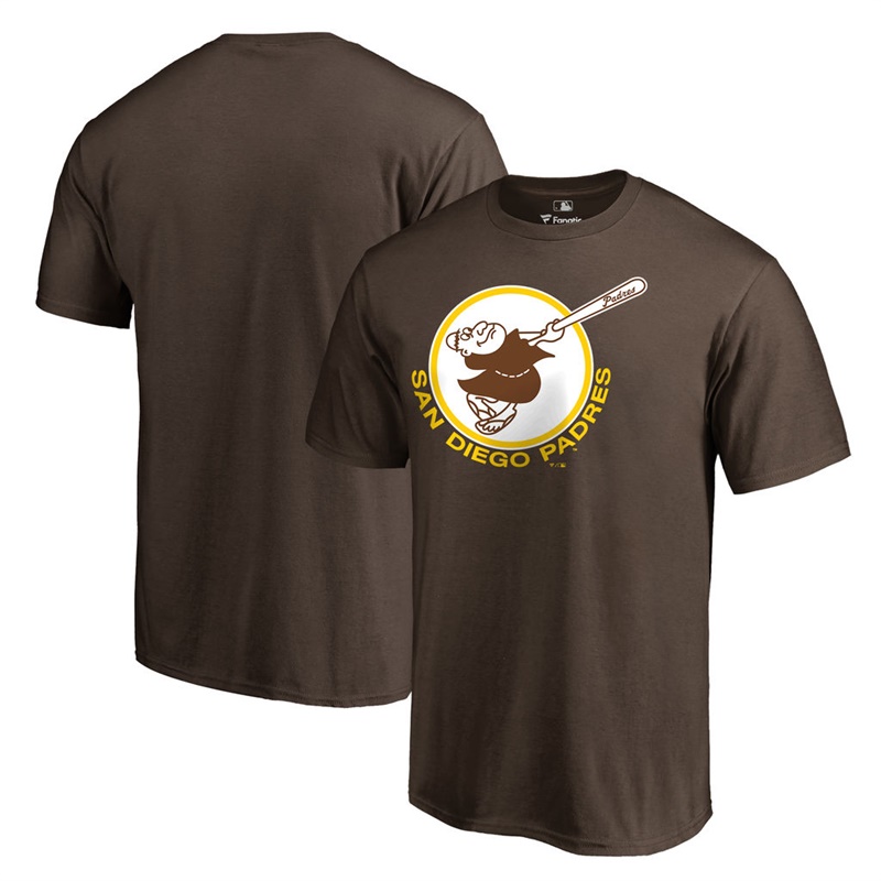 Men San Diego Padres Brown Cooperstown Collection Forbes T-Shirt