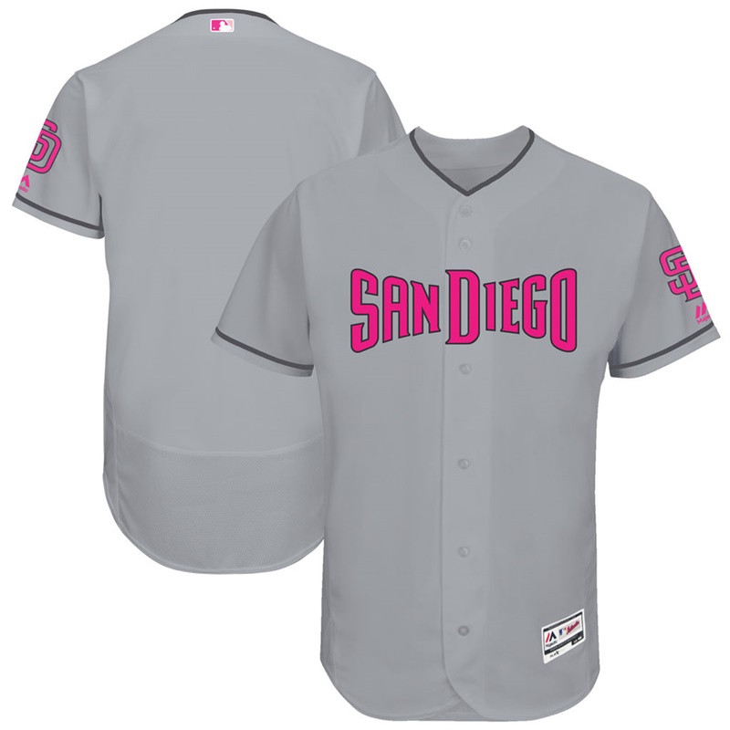 2017 Mother's Day Men San Diego Padres Gray Flex Base Team Jersey