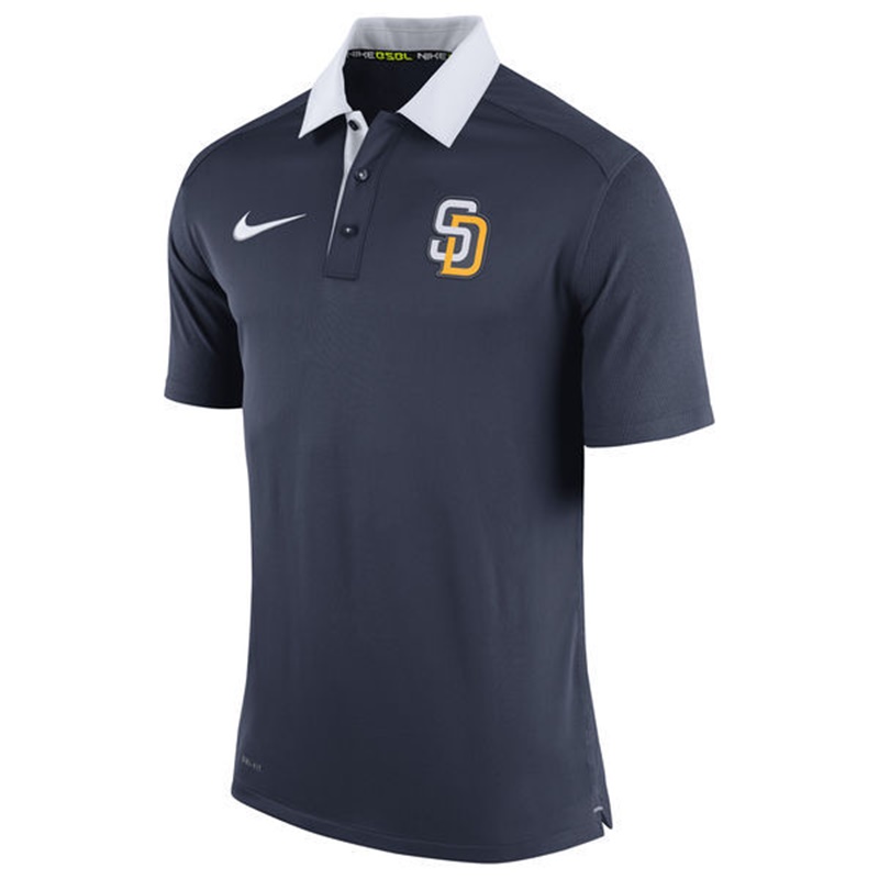 Men San Diego Padres Navy Authentic Dri-FIT Elite Polo Shirt