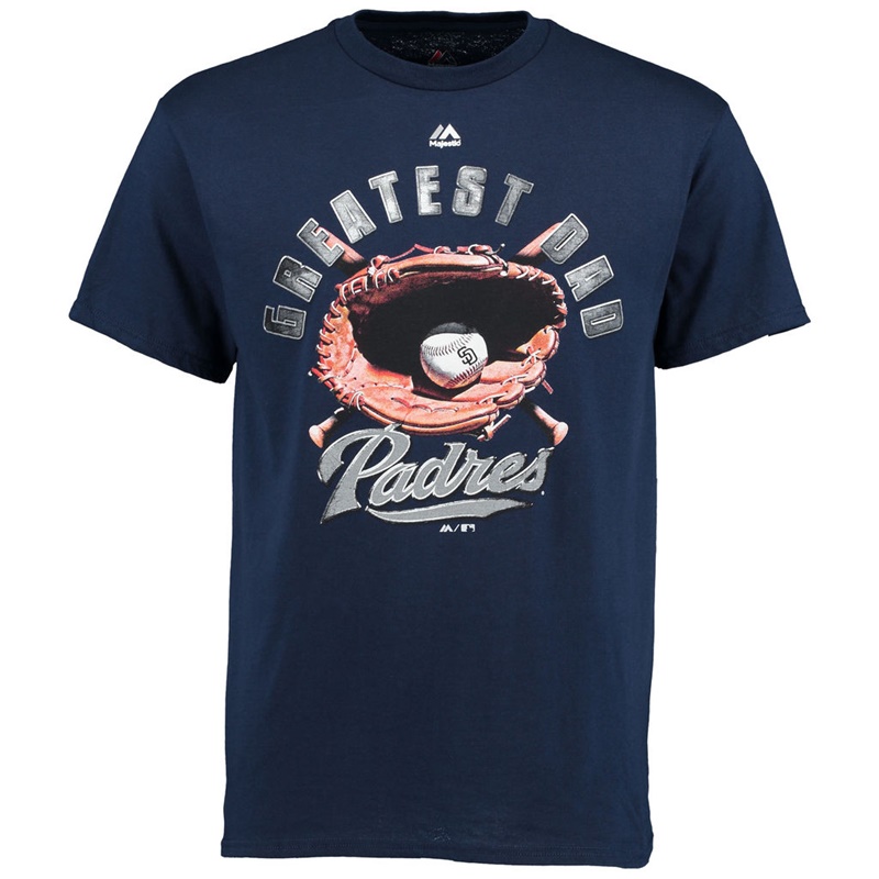 Men Greatest Dad II San Diego Padres Navy T-Shirt