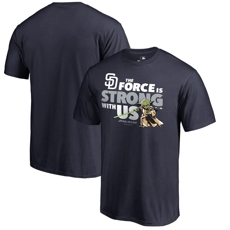 Men San Diego Padres Star Wars Jedi Strong Fanatics Branded Navy T-Shirt