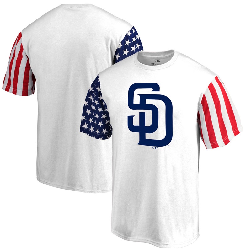 San Diego Padres White Stars & Stripes T-Shirt -  Men