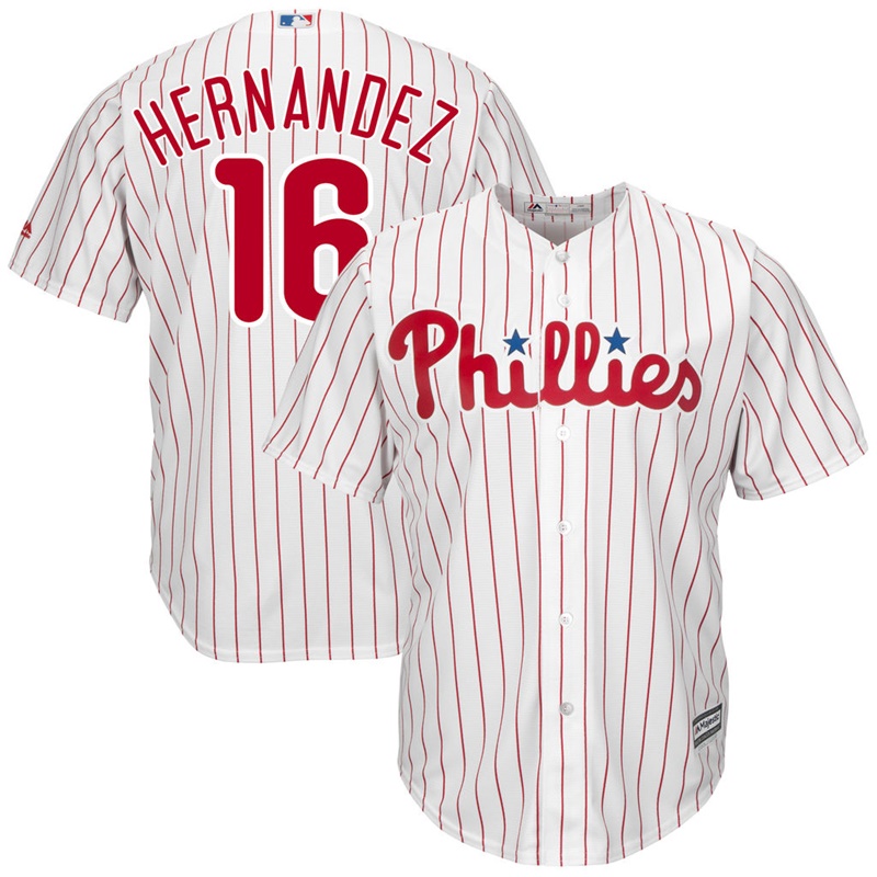 Men Cesar Hernandez #16 Philadelphia Phillies Replica Home White Cool Base Jersey