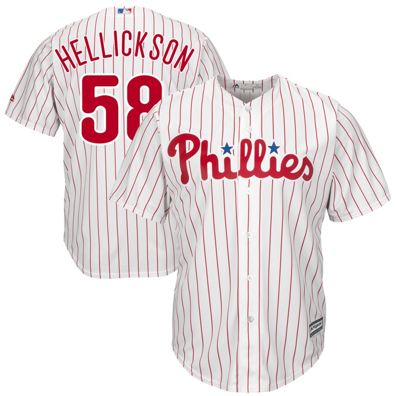 Men Philadelphia Phillies #58 Jeremy Hellickson Home White Cool Base Jersey