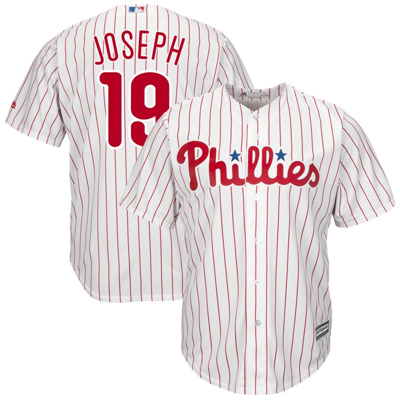 Men Philadelphia Phillies #19 Tommy Joseph Home White Cool Base Jersey