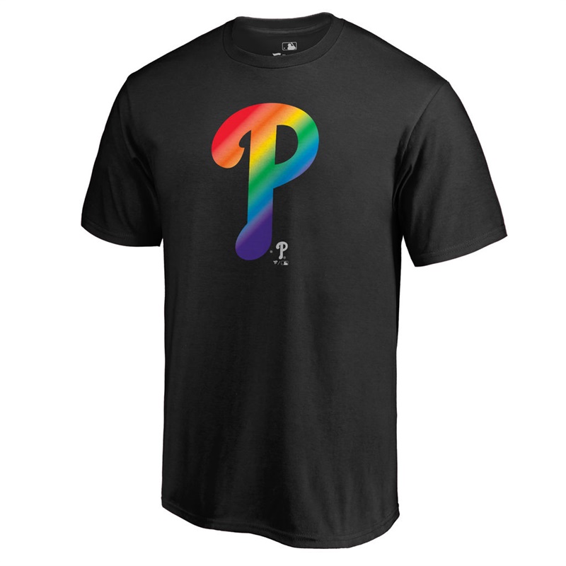 Men Philadelphia Phillies Pride Big & Tall Black T-Shirt