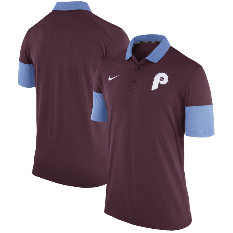 Men Philadelphia Phillies Maroon Fashion Polo Shirt