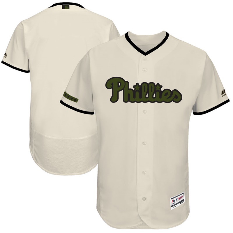 2017 Memorial Day Men Philadelphia Phillies White Flex Base Team Jersey