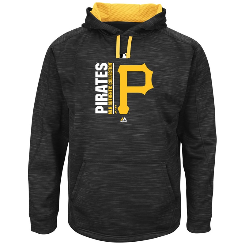 Men Pittsburgh Pirates Black Big & Tall Team Icon Streak Pullover Hoodie