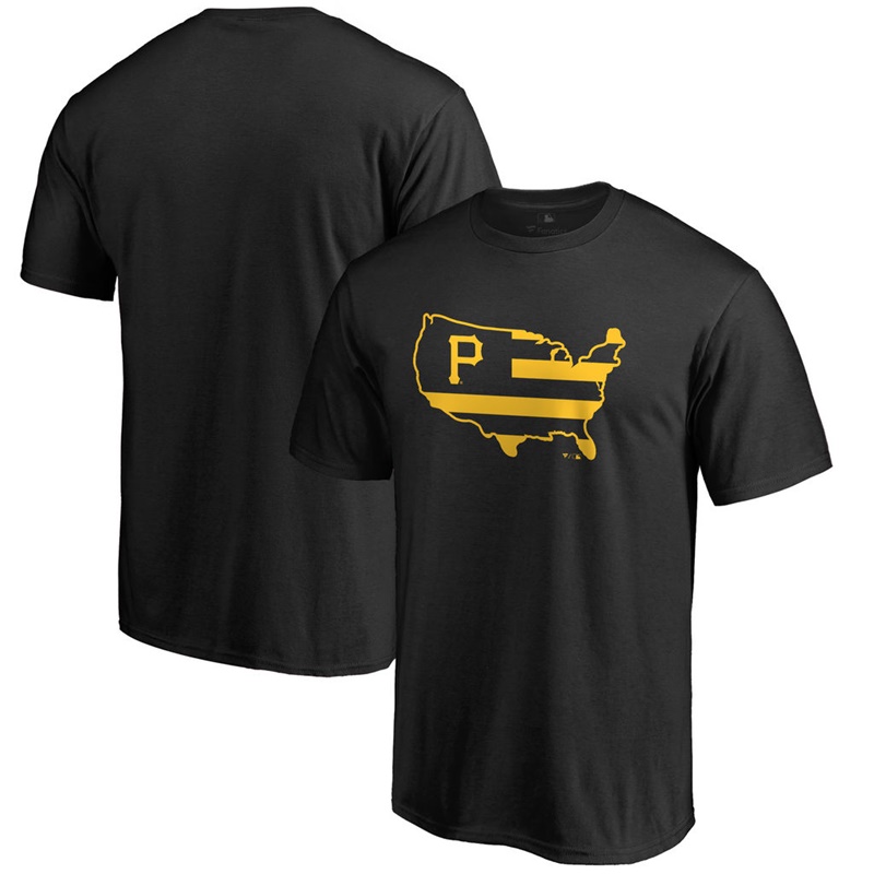 Pittsburgh Pirates Black Broad Stripes T-Shirt -  Men