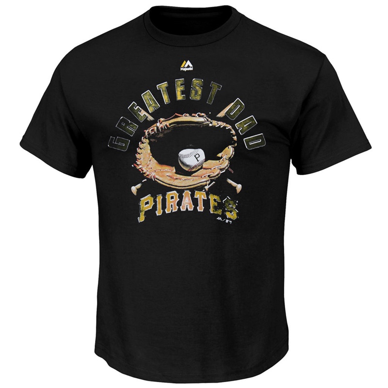 Men Greatest Dad II Pittsburgh Pirates Black T-Shirt