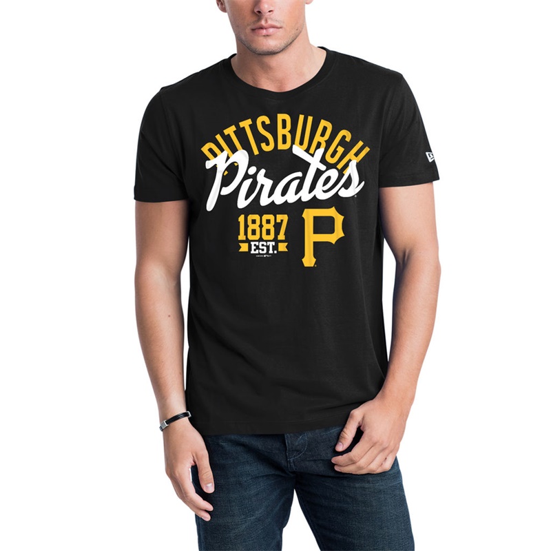 Men Pittsburgh Pirates Black Script Jersey T-Shirt