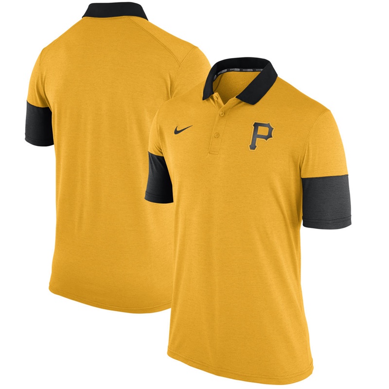 Men Pittsburgh Pirates Gold Fashion Polo Shirt