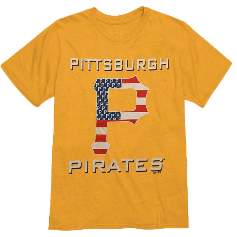 Pittsburgh Pirates Gold Stars & Stripes T-Shirt - Men