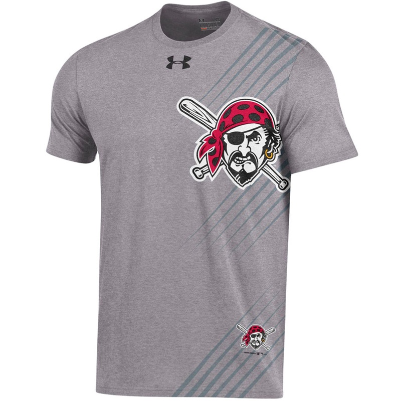 Men Pittsburgh Pirates Limitless Logo Tri-Blend Gray T-Shirt