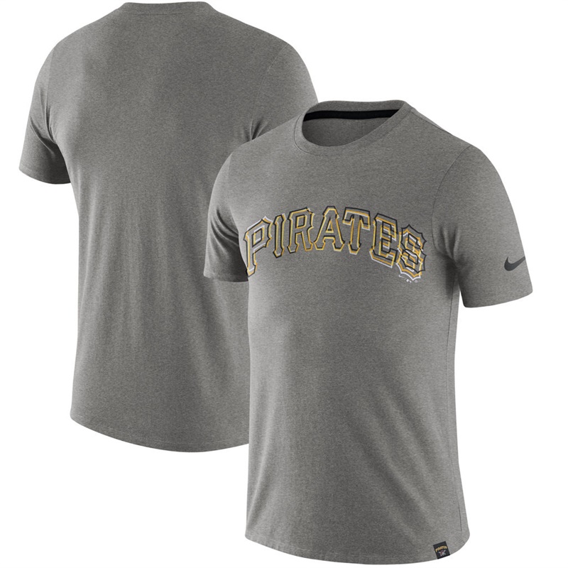 Men Pittsburgh Pirates Heathered Gray Marled T-Shirt