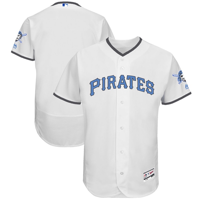 2017 Father's Day Men Pittsburgh Pirates White Flex Base Team Jersey