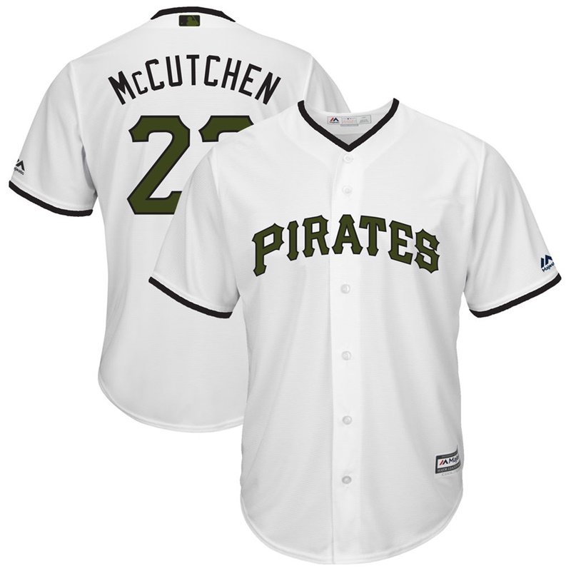 Men 2017 Memorial Day Pittsburgh Pirates #22 Andrew McCutchen White Cool Base Jersey