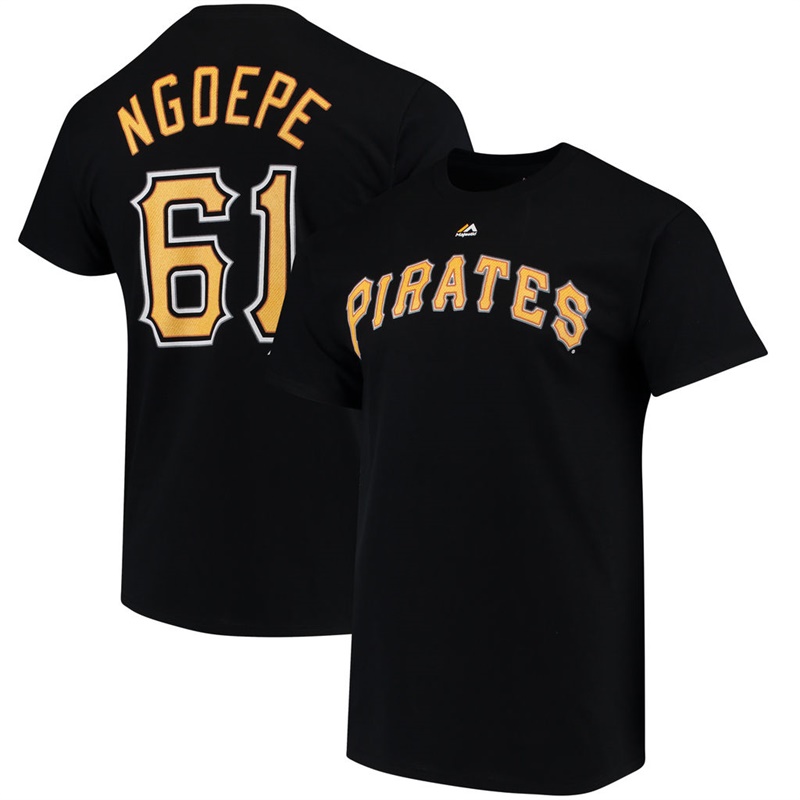 Men Pittsburgh Pirates Gift Ngoepe #61 Black Name & Number T-Shirt