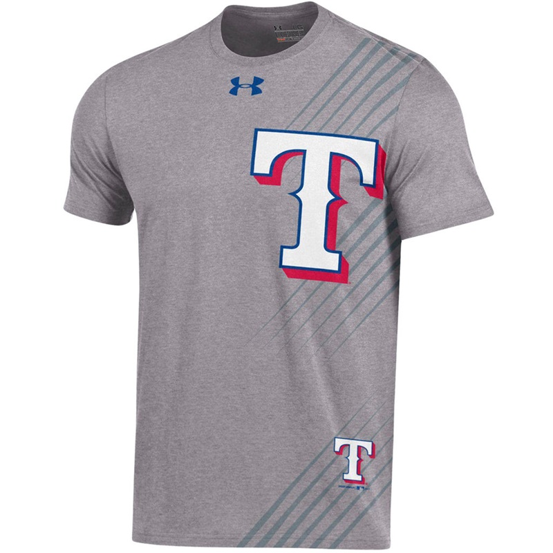 Men Texas Rangers Limitless Logo Tri-Blend Gray T-Shirt