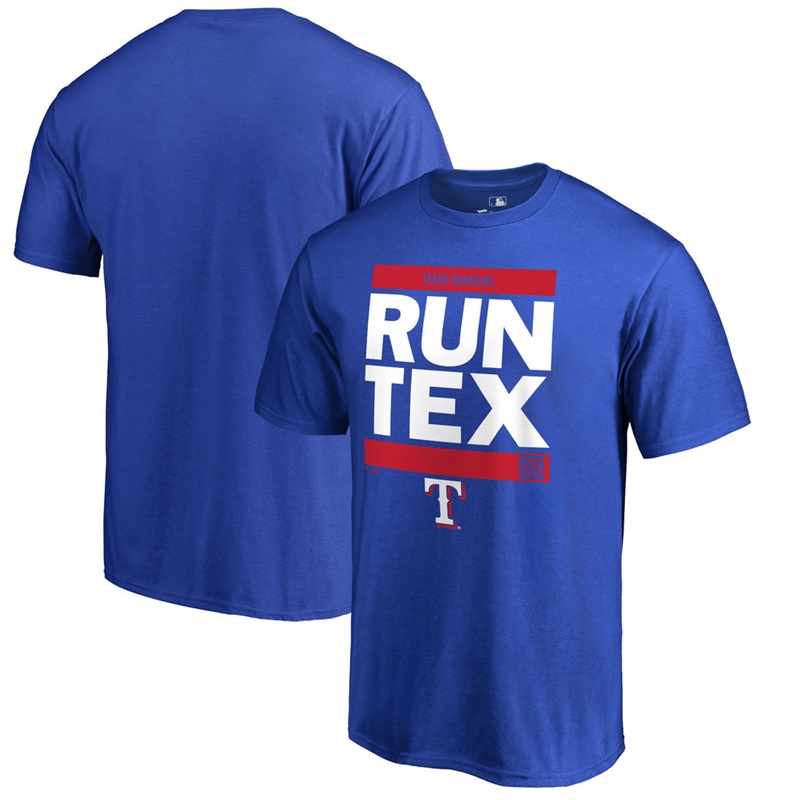 Men Texas Rangers Royal RUN CTY T-Shirt