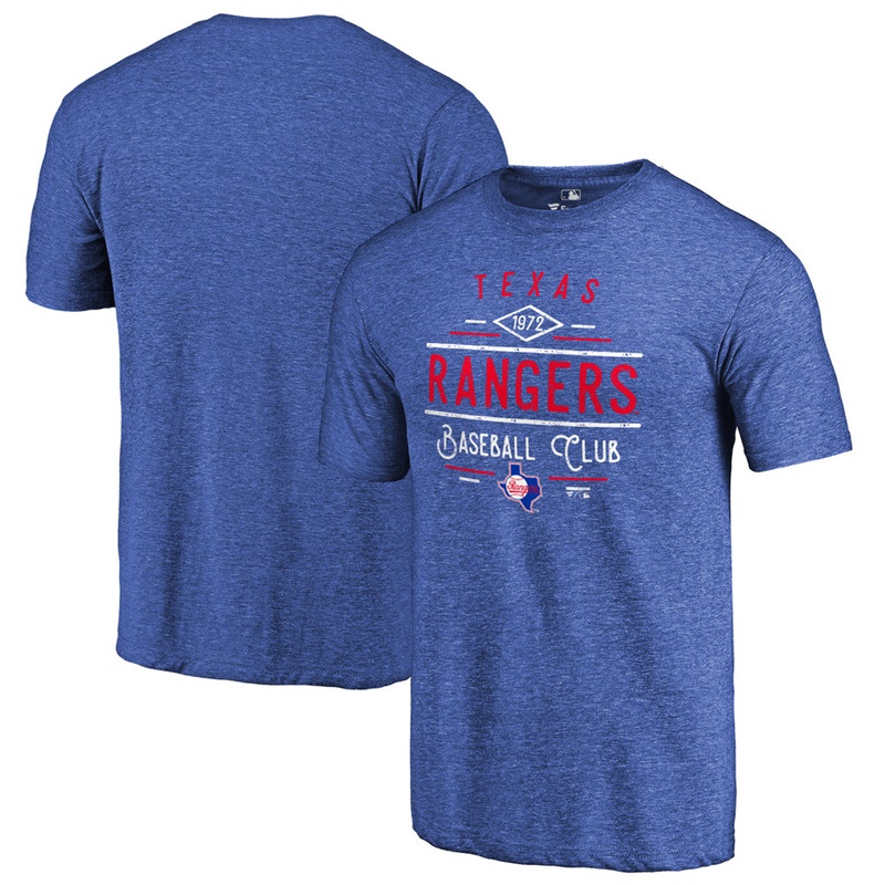 Texas Rangers Royal Tri-Blend Doubleday T-Shirt - Men