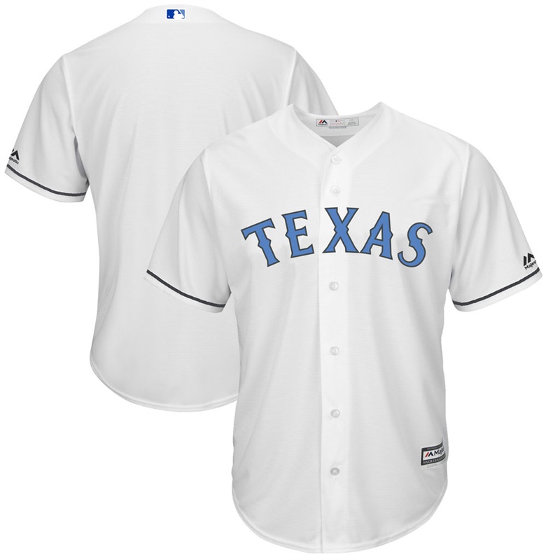 2017 Father's Day Texas Rangers Men White Cool Base Team Jersey