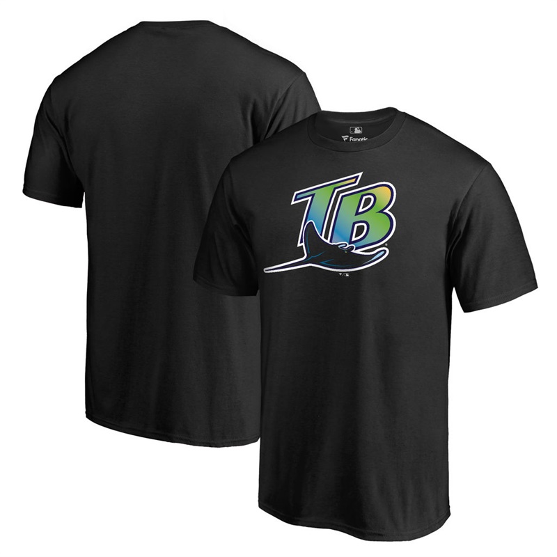 Men Tampa Bay Rays Black Cooperstown Collection Forbes T-Shirt