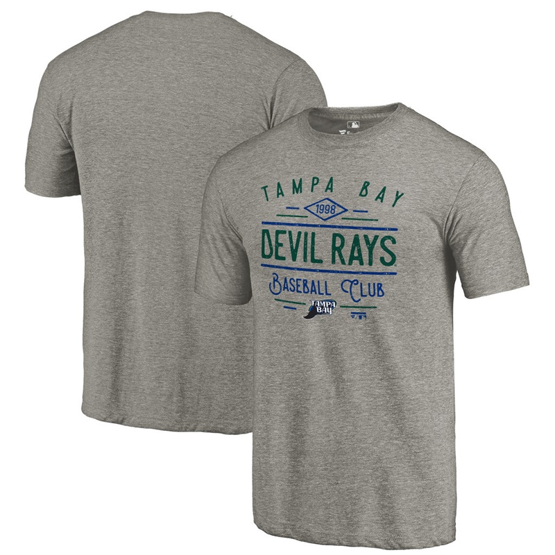 Tampa Bay Rays Gray Tri-Blend Doubleday T-Shirt - Men