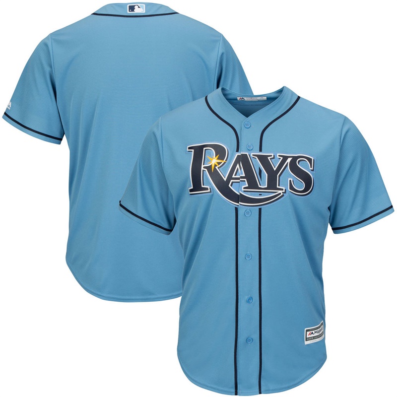 Men Tampa Bay Rays Light Blue Replica Alternate Team Jersey