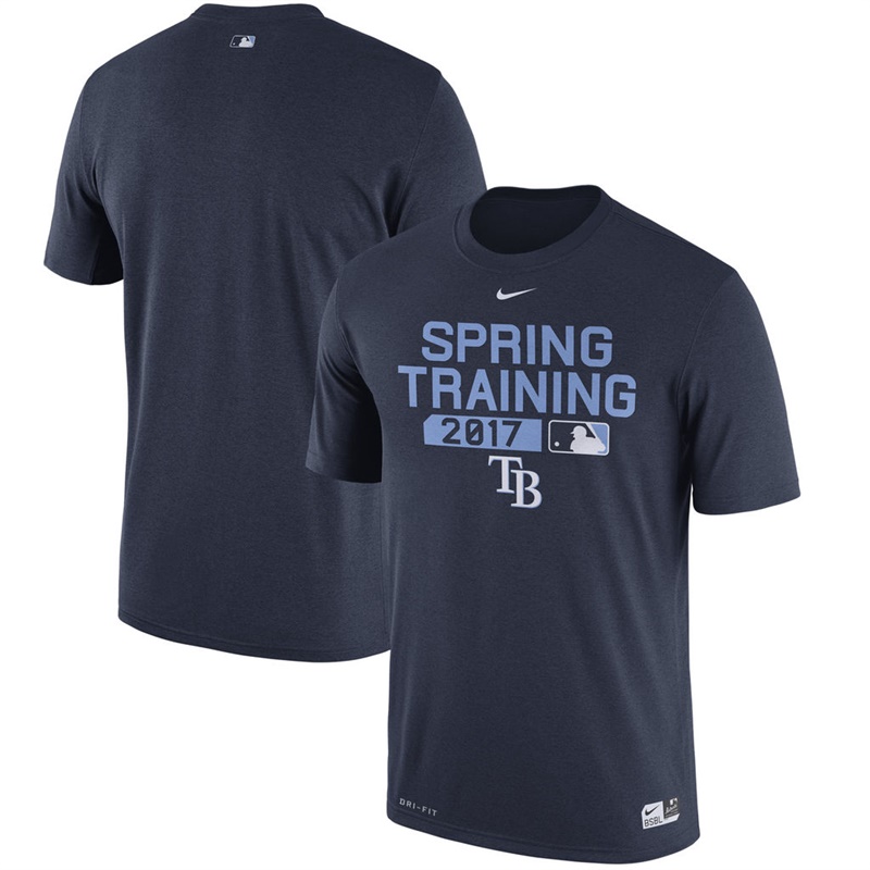 Men Tampa Bay Rays Navy 2017 Spring Training Team Issue Performance T-Shirt