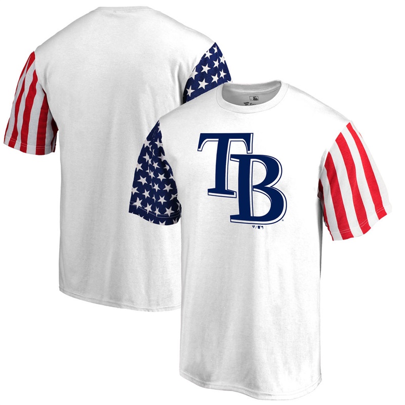 Tampa Bay Rays White Stars & Stripes T-Shirt -  Men