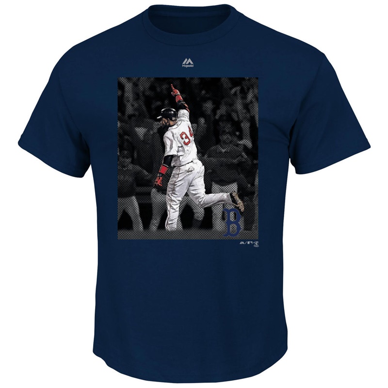 Men Boston Red Sox David Ortiz Heat Of The Moment Navy T-Shirt