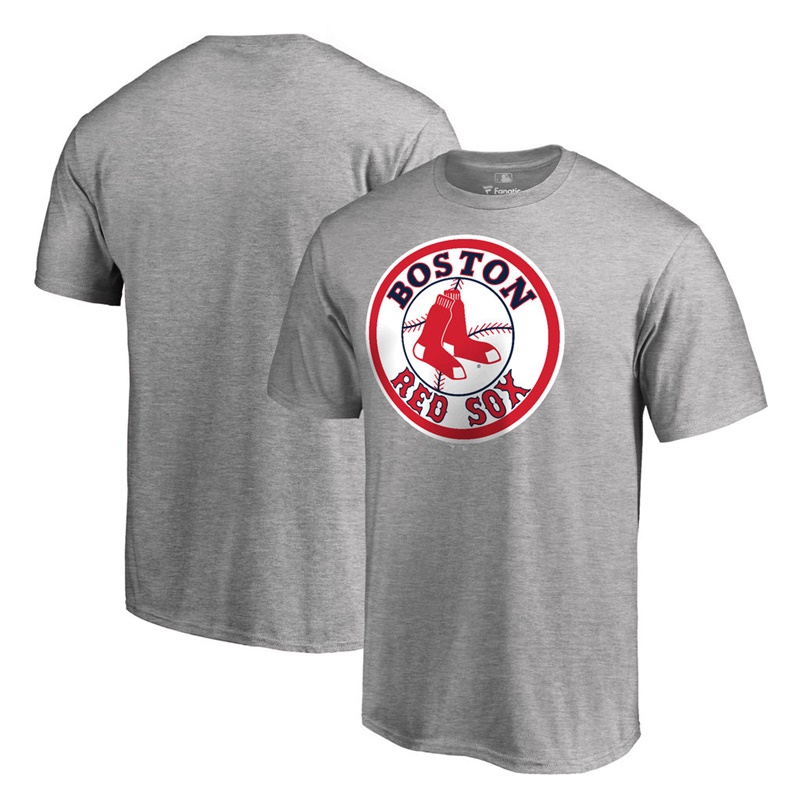 Men Boston Red Sox Gray Cooperstown Collection Forbes T-Shirt