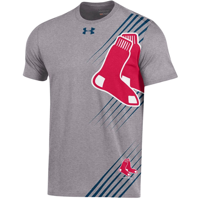 Men Boston Red Sox Limitless Logo Tri-Blend Gray T-Shirt