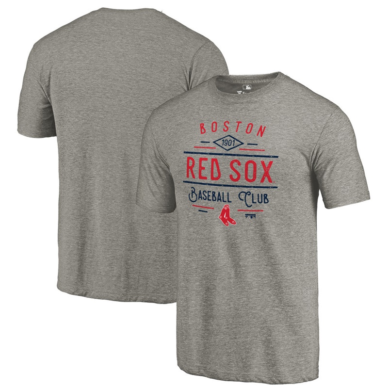 Boston Red Sox Gray Tri-Blend Doubleday T-Shirt - Men